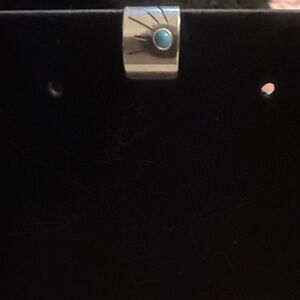 Sterling Silver Turquoise Accent Ear Cuff